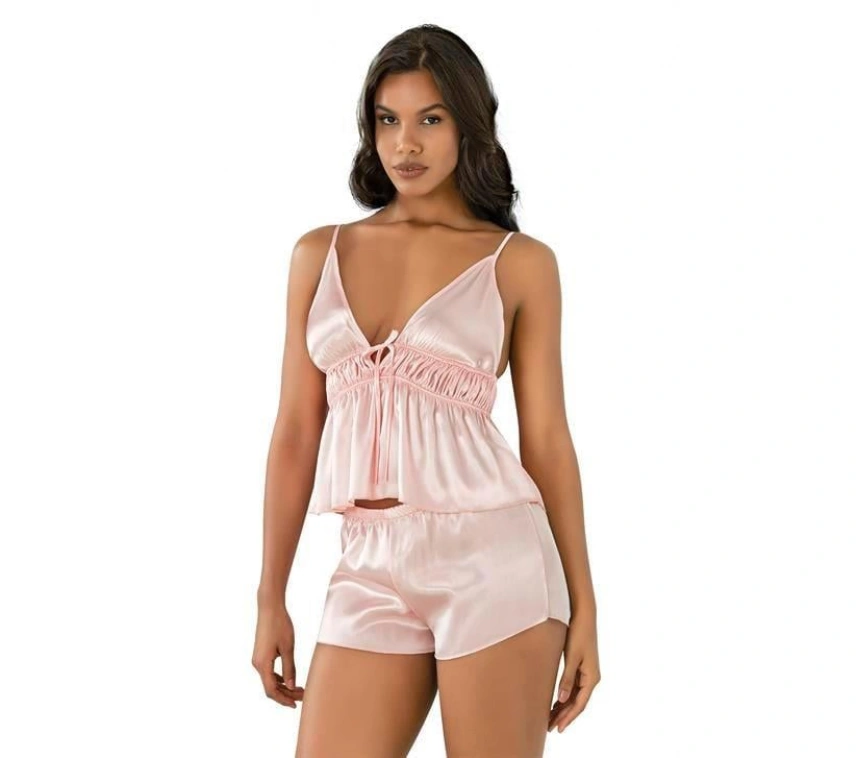 Somon Saten Şort Takımı 9208