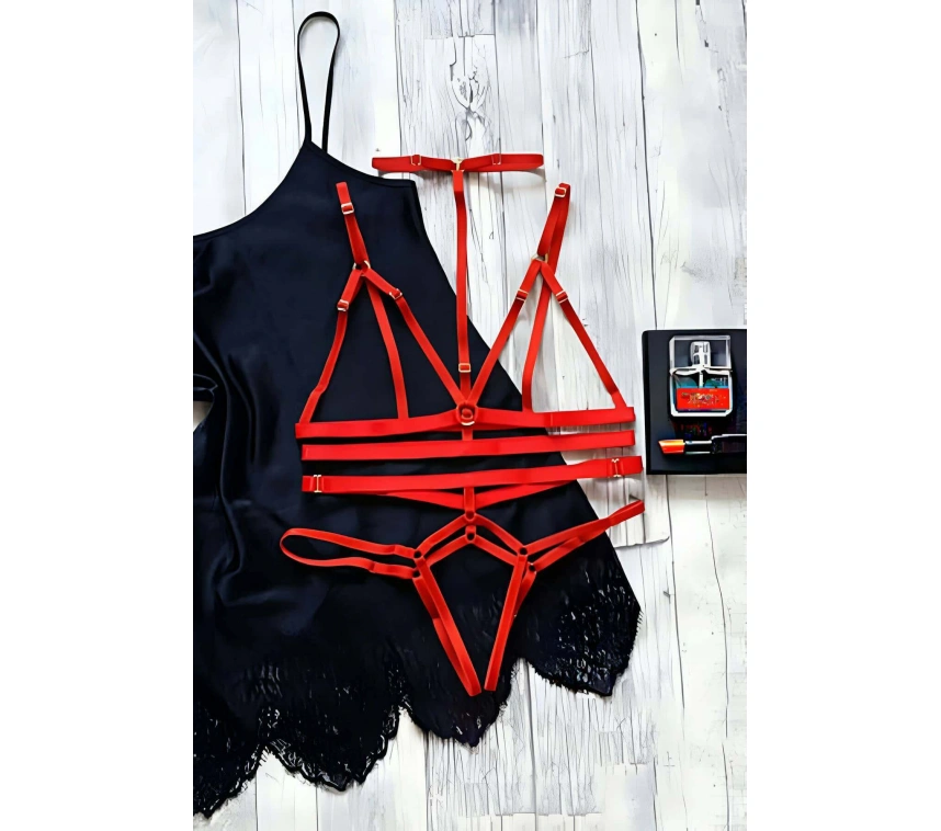 String - Sütyen Lastik Harness Takım - Brf144