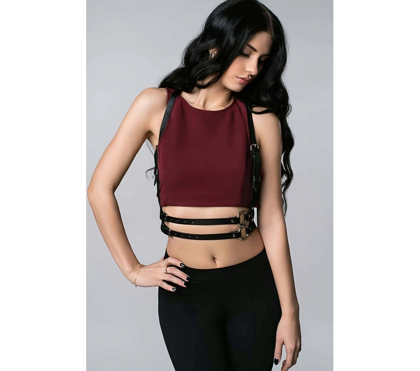 T-shirt Üzeri Seksi Deri Aksesuar - Brf210