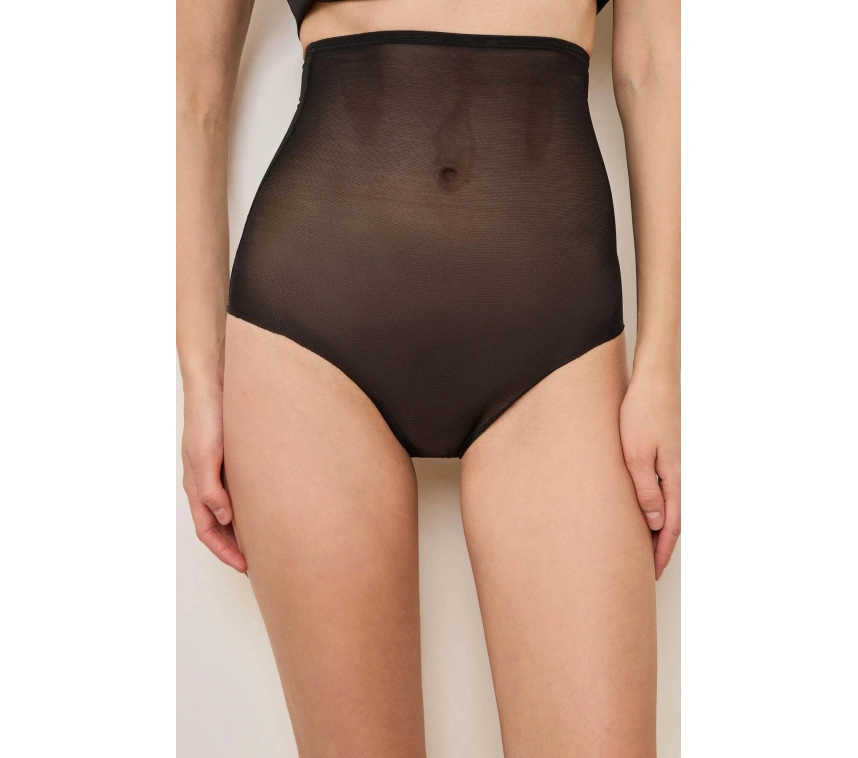 Yüksek Bel Sıkılaştırıcı Siyah Külot Korse