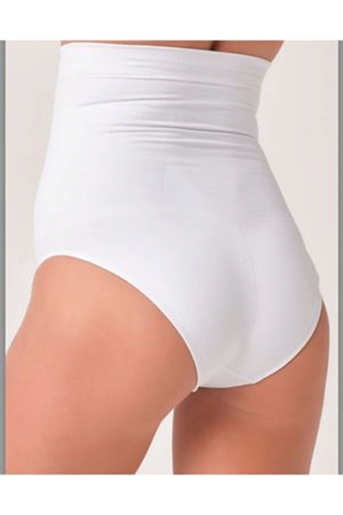 Lesca Beyaz Kadın Dikişsiz Slip Korse - 780