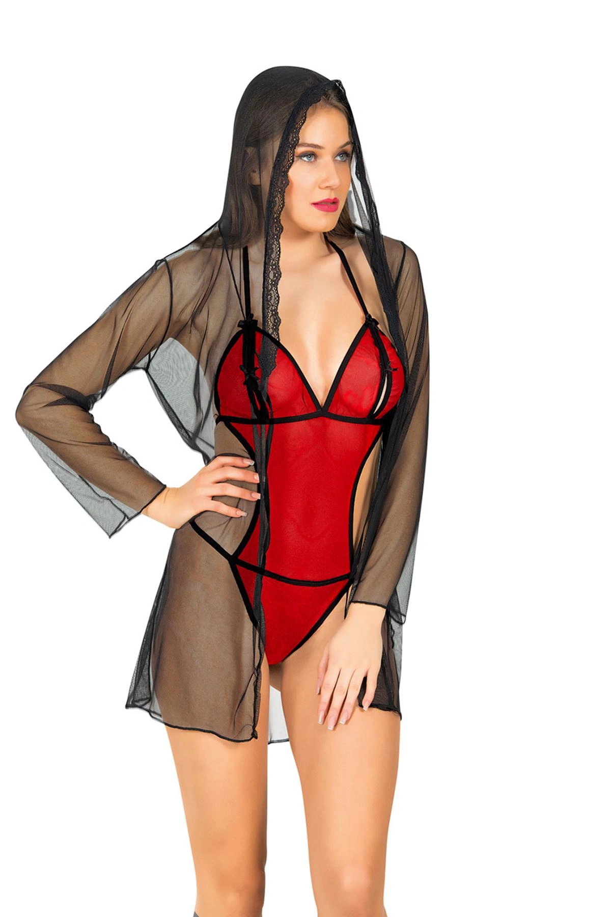 Lesca Kırmızı Fantezi 2 Li Takım - 1370