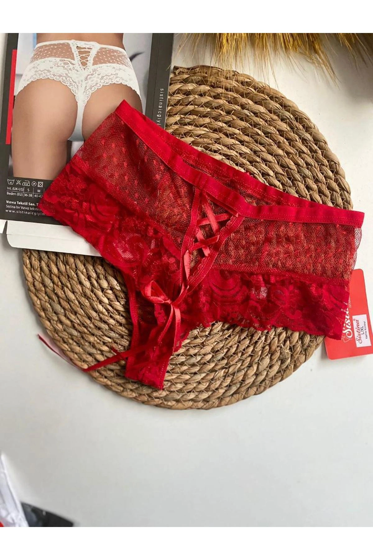 Lesca Kırmızı Kadın Puanlı Külot Margarita-k1006