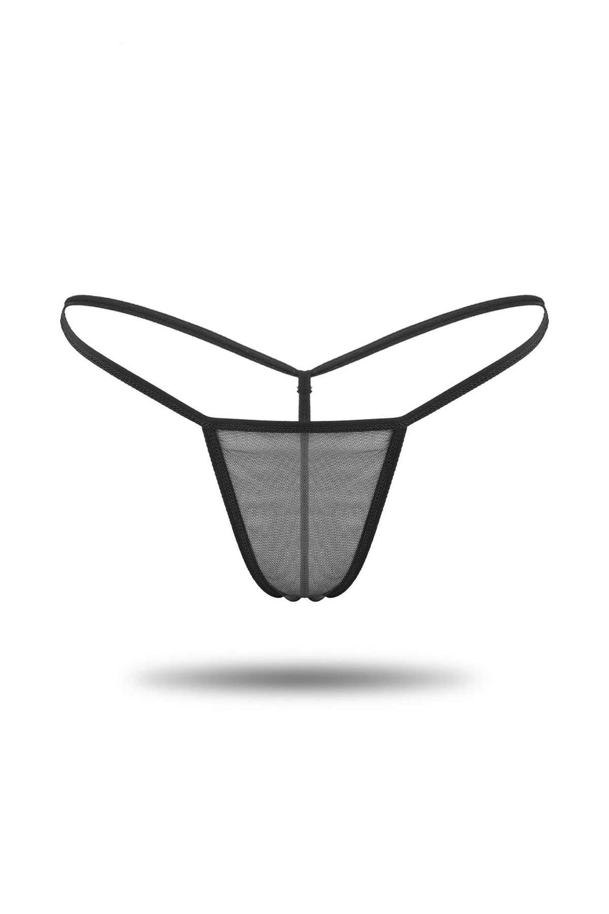 Lesca Lesca Siyah Tül Tanga Brf1114