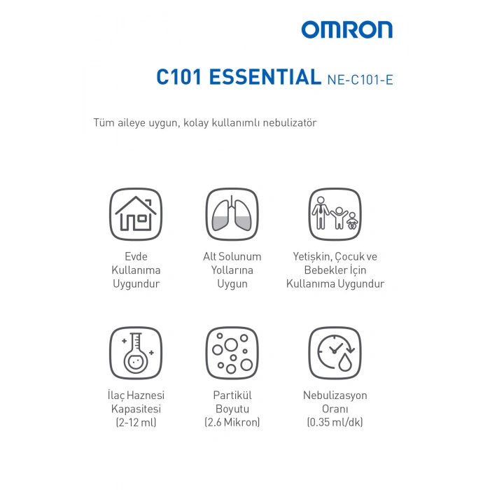 C101 Essential, Tüm Ailenin Kullanımına Uygun Nebulizatör