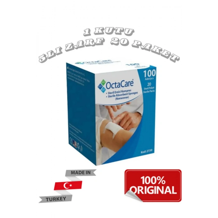 Gaz Kompres - Steril - 7,5cmx7,5cm - 100 Lü Kutu