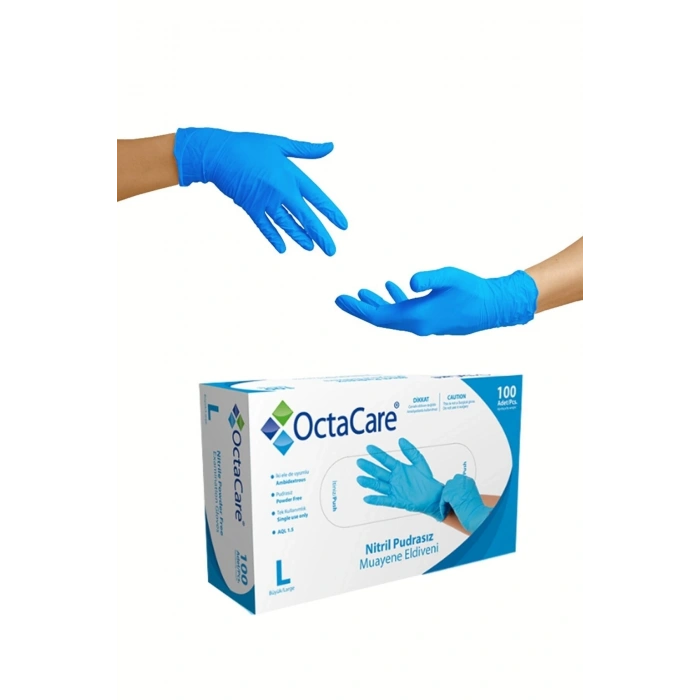 Mavi Nitril Eldiven L