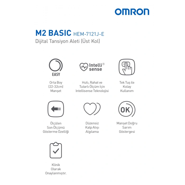 M2 Basic Üst Koldan Ölçer Dijital Tansiyon Aleti