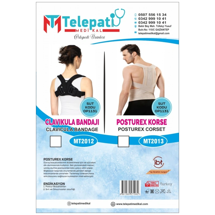 DİK DURUŞ KORSESİ CLAVIKULA BANDAJI