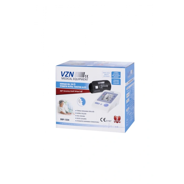 Türkçe Konuşan Kol Tipi Dijital Tansiyon Aleti 360° Premium Manşon