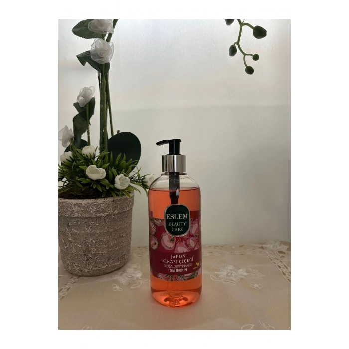 ESLEM JAPON KİRAZI ÇİÇEĞİ DOĞAL ZEYTİNYAĞLI SIVI SABUN