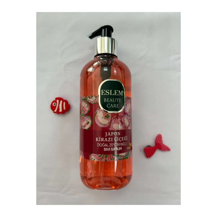 ESLEM JAPON KİRAZI ÇİÇEĞİ DOĞAL ZEYTİNYAĞLI SIVI SABUN