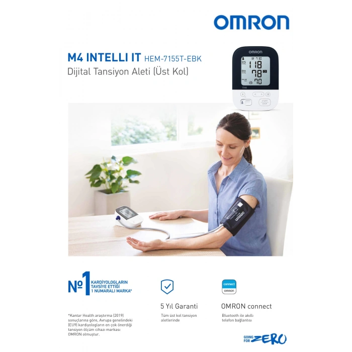 M4 Intelli It, 2 Kullanıcılı, Akıllı Telefonlar Ile Uyumlu Üst Koldan Ölçer Tansiyon Aleti