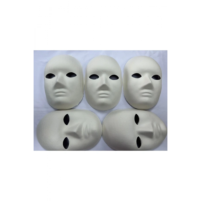 Boyanabilir karton maske 5 Adet