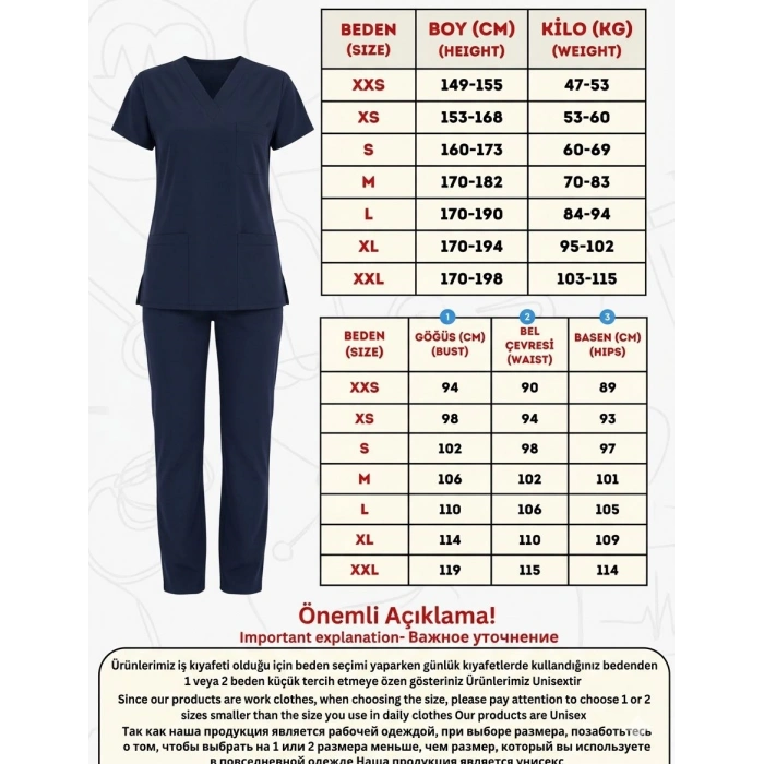 HEMŞİRE DOKTOR LİGRALI ÜNİFORMA TAKIM