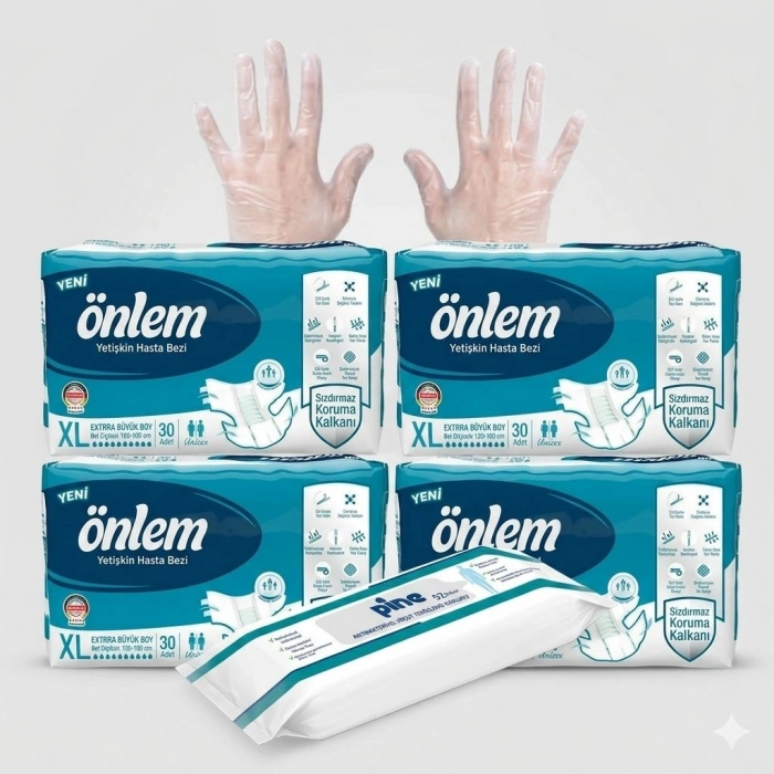 ÖNLEM BEL BANTLI XLARGE 120 ADET MENDİL VE ELDİVEN HEDİYELİ