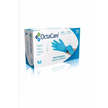 Mavi Nitril Pudrasız Eldiven Medium 100 Lük