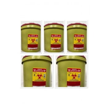 Tıbbi Atık Kovası 5 Litre,5 Adet