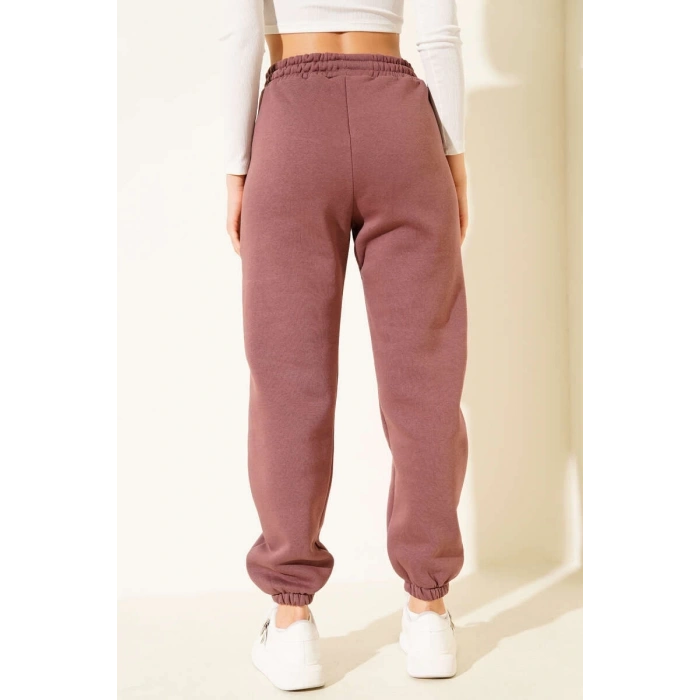 3 iplik şardonlu paça lastikli eşofman tarçın is001