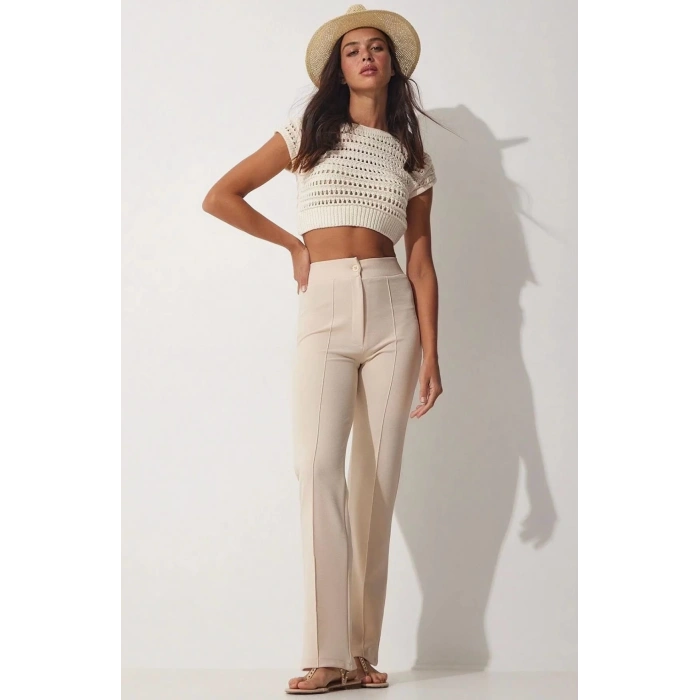 İthal krep kumaş palazzo pantolon