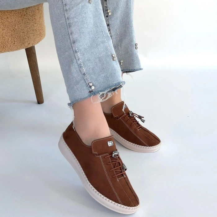 Warte Kahverengi Süet Bağcıklı Spor Ayakkabı