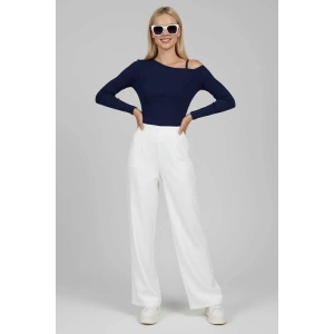 Tek Omuz İpli Bluz Lacivert T4328