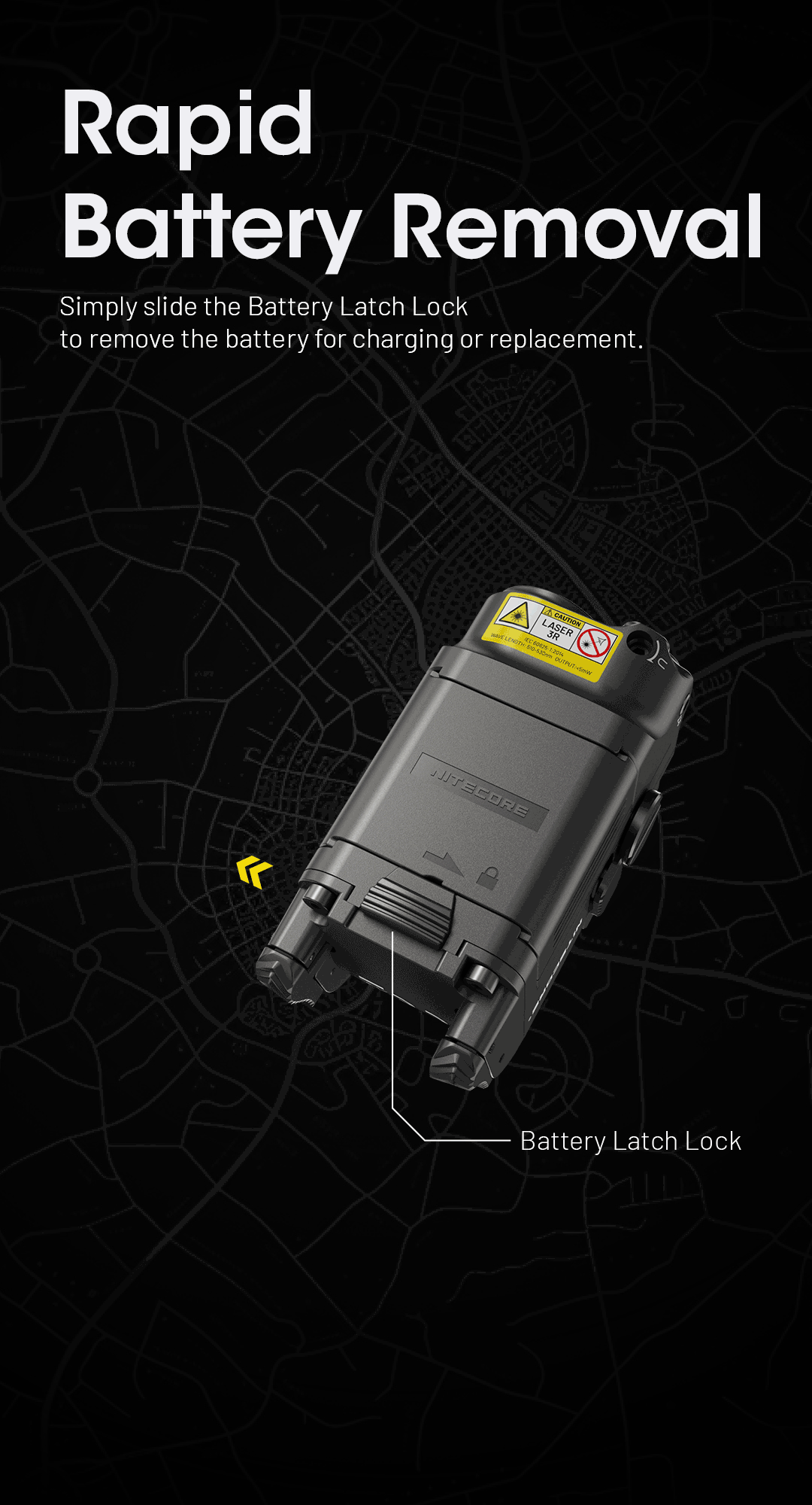 Nitecore NPL25 GL Yeşil Lazerli Tabanca Feneri