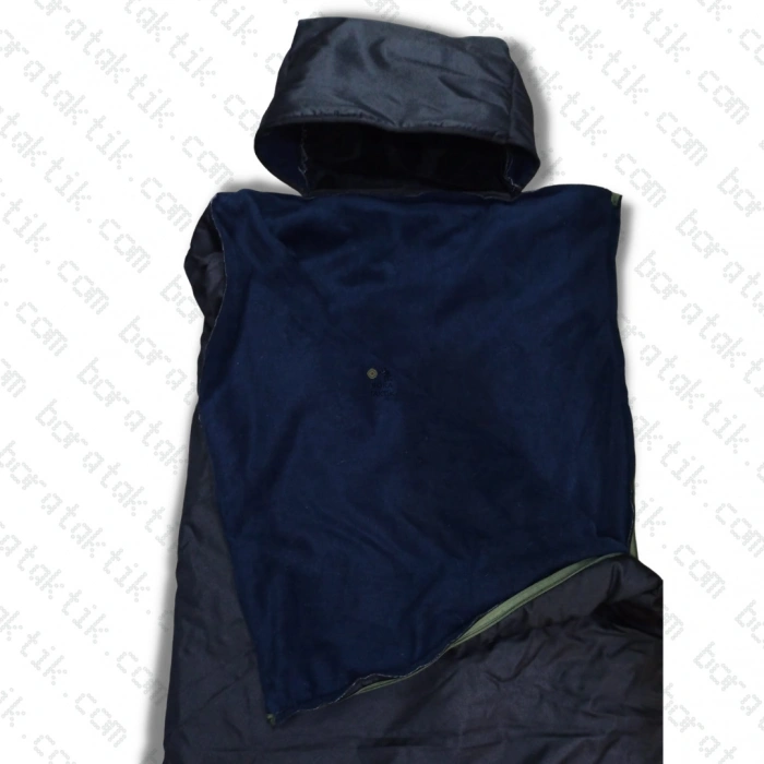 -10 Derece Siyah Uyku Tulumu Su geçirmez içi polarlı 210x70cm