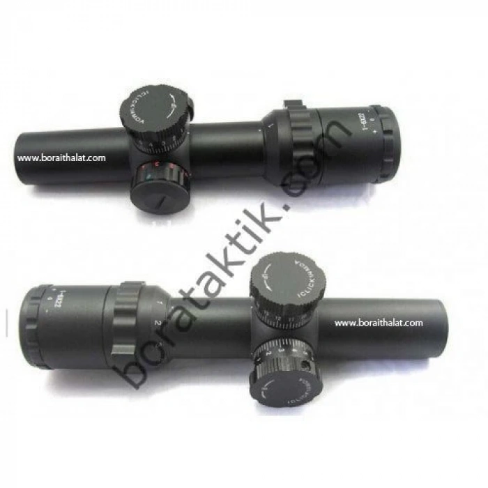 1-6x22E Tüfek Dürbünü Işıklı Kısa (Sarsıntıya Dayanıklı)