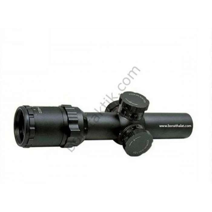 1-6x22E Tüfek Dürbünü Işıklı Kısa (Sarsıntıya Dayanıklı)