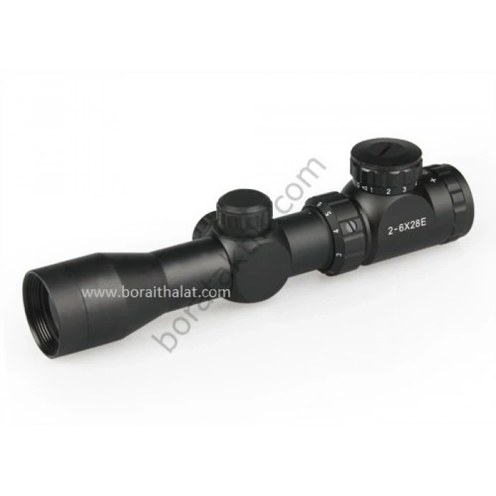 2-6x28E Tüfek Dürbünü Işıklı Kısa