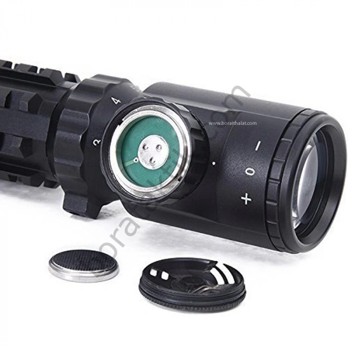 2-6x32EG Raylı Tüfek Dürbünü Işıklı