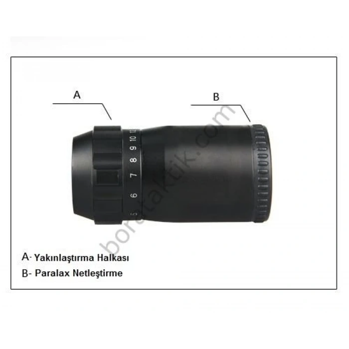 2.5-10x26 FFP Tüfek Dürbünü Bora