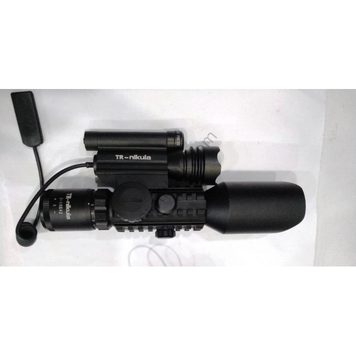 3-10x42 EG Lazerli Fenerli NİKULA Tüfek Dürbünü