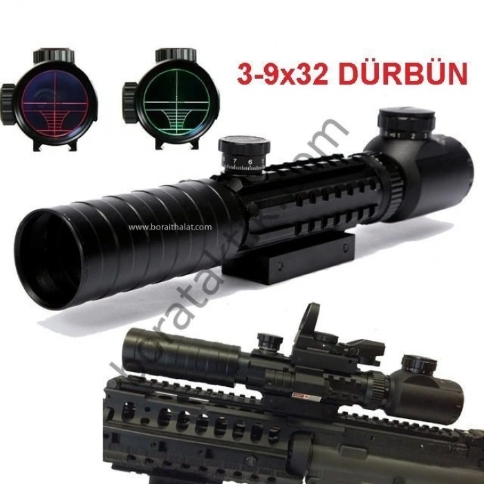 3-9x32EG Spike Raylı Tüfek Dürbünü Işıklı