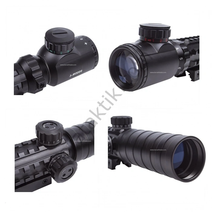 3-9x32EG Spike Raylı Tüfek Dürbünü Işıklı