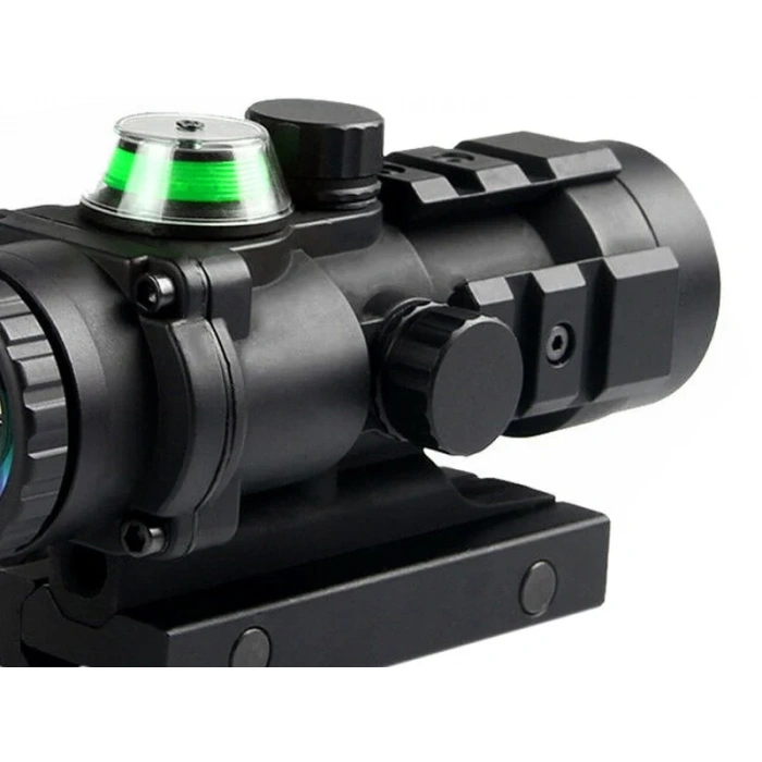 3x32 Kompakt Tüfek Dürbünü Green Chevron Reticle Siyah Comet