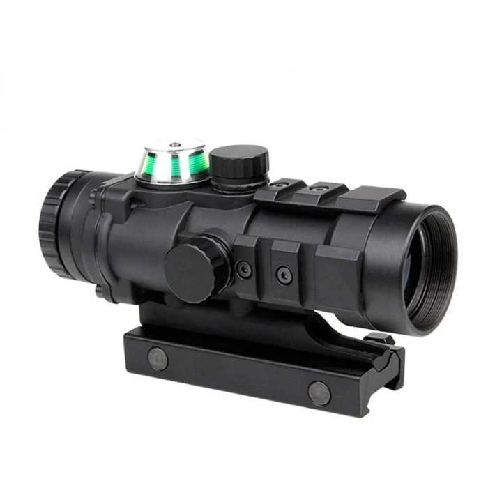 3x32 Kompakt Tüfek Dürbünü Green Chevron Reticle Siyah Comet
