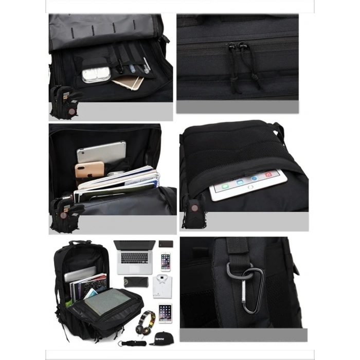 50 LT Askeri Haki Yeşil Taktik Sırt Çantası Military Tactical Backpack