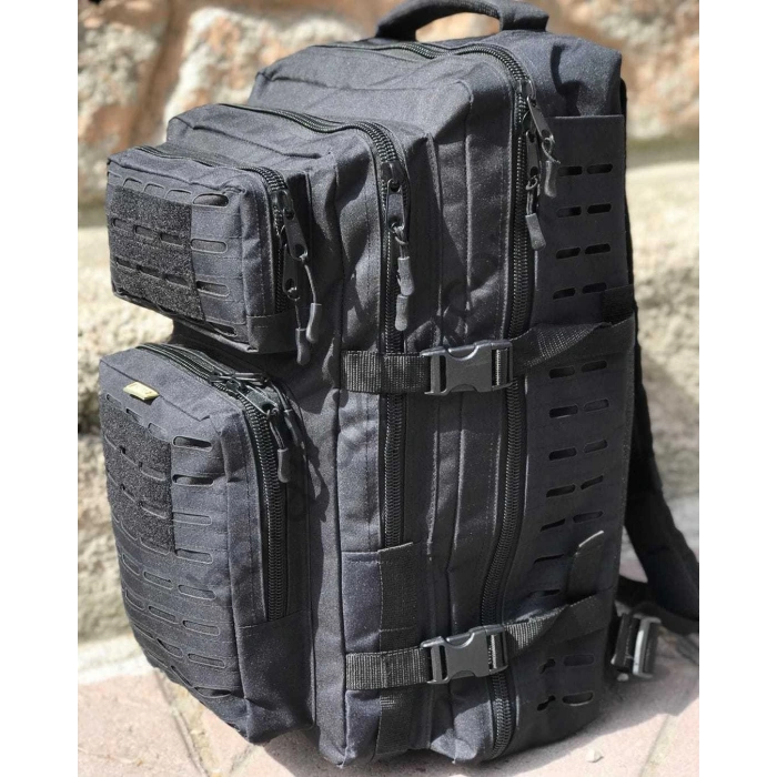 50 LT Askeri Siyah Taktik Sırt Çantası Military Tactical Backpack