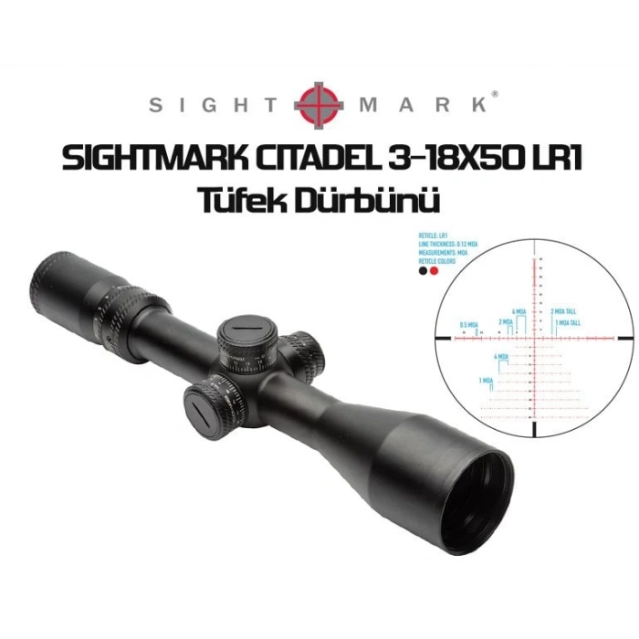Sightmark Citadel 3 18x50 LR1 FFP Tüfek Dürbünü