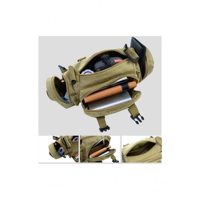 Erkek Çok Fonksiyonlu Omuz Çantası Taktik Bel Çantası Açık Hava Spor Çanta