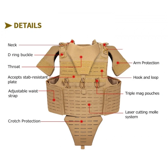 ASSAULT VEST LASER CUT ARM+ AIGHT CORRECTED FULL PROTECTION - IMPORTED