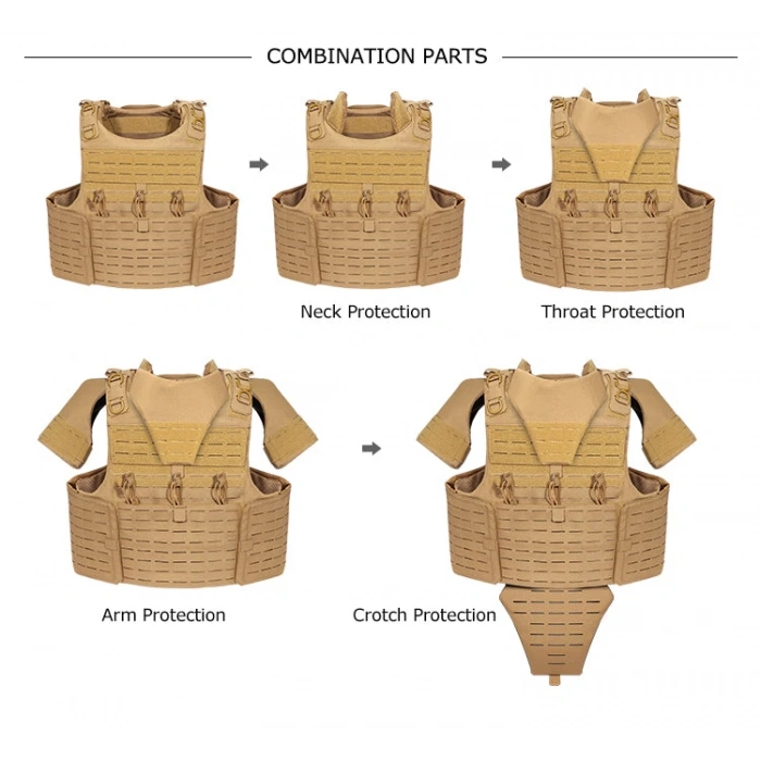 ASSAULT VEST LASER CUT ARM+ AIGHT CORRECTED FULL PROTECTION - IMPORTED