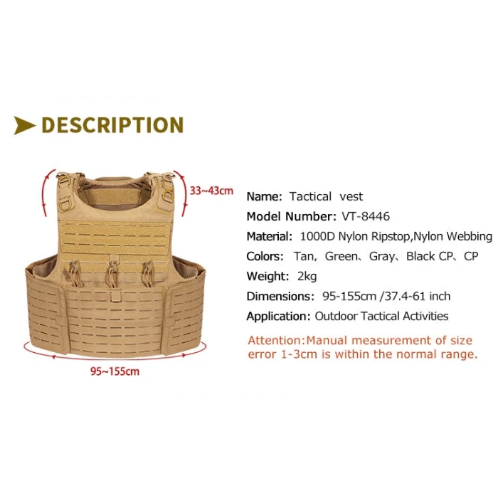 ASSAULT VEST LASER CUT ARM+ AIGHT CORRECTED FULL PROTECTION - IMPORTED