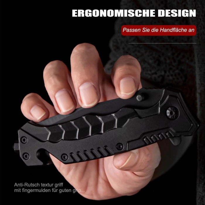 Kryvex katlanır bıçak 3ü 1 arada klipsli cep bıçağı, EDC bıçağı, tek elle bıçak, kamp için dış mekan bıçağı