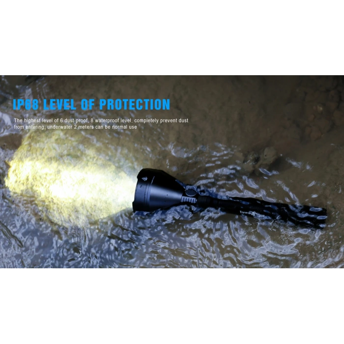 TrustFire 4800 Lümen Tüfek Feneri,prosefyonel Avcı El feneri kiti LED yüksek güçlü,T90R ,Şarj edilebilir taktik el feneri, uzun menzilli 1600 metre, süper parlak, su geçirmez, avcılık ve kurtarma için [Enerji Sınıfı A+++]