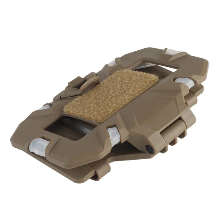 Hücum Yeleği İçin Molle Telefon Tutucu Göğüs Tipi ,Katlanır peç için Cırtlı ,Lastik Kilitli Katlanır SİYAH