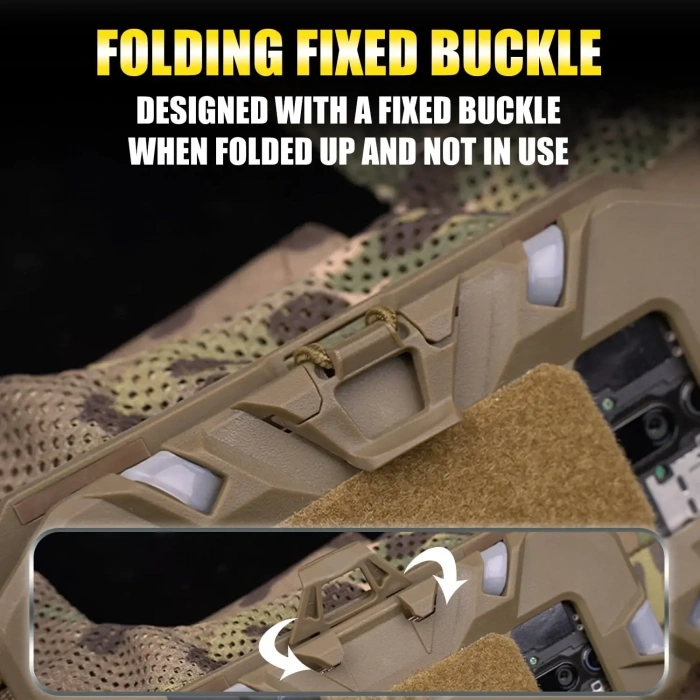 Hücum Yeleği İçin Molle Telefon Tutucu Göğüs Tipi ,Katlanır peç için Cırtlı ,Lastik Kilitli Katlanır SİYAH