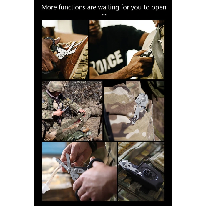 Katlanır Medikal Süper Kesici Makas Multitool Taktik Çok Fonksiyonlu Outdoor Askeri Av Tipi